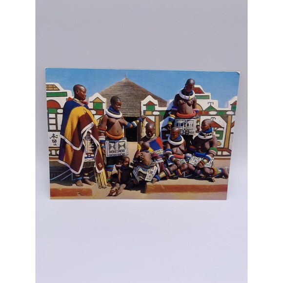 Other - VTG Unused Postcard Ndebele African Tribe Of Mopoch Villiage Beautiful Image PC